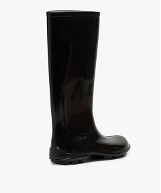 bottes de pluie femme unies a semelle crantee noir bottes de pluie et apres-skiA077801_4