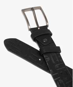 ceinture garcon avec motifs en relief noirA080101_2