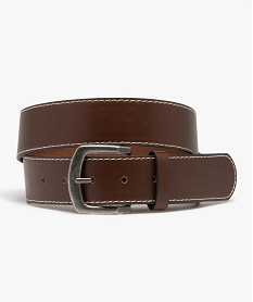 ceinture avec large boucle en metal vieilli homme orangeA080601_3