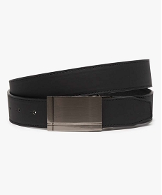 GEMO Ceinture homme avec boucle plate en métal noir standard