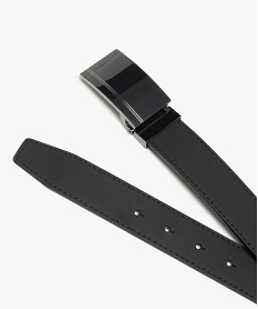 ceinture avec boucle plate en metal homme noir standardA080701_2