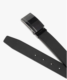 ceinture homme avec boucle plate en metal noirA080701_2