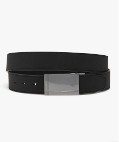 ceinture avec boucle plate en metal homme noir standardA080701_3