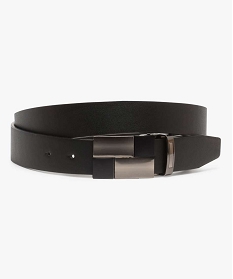 GEMO Ceinture unie avec boucle plate fantaisie homme noir standard