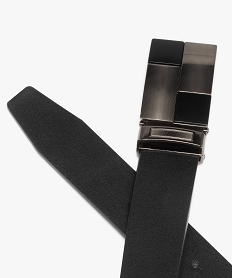 ceinture unie avec boucle plate fantaisie homme noir standardA081301_4