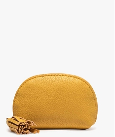 porte-monnaie femme forme demi-lune avec pompon jaune porte-monnaie et portefeuillesA081801_1