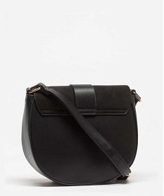 sac femme forme besace avec boucle et clous metalliques noir sacs bandouliereA085501_2