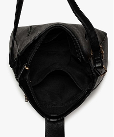 sac besace femme a grosse boucle metallique noir sacs bandouliereA086001_3