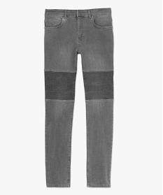 jean homme coupe slim avec surpiqures sur les cuisses gris jeansA094701_4