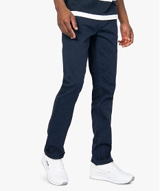pantalon homme 5 poches coupe straight bleu pantalons de costumeA094901_1