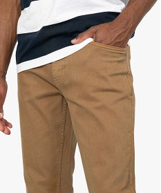 pantalon homme 5 poches coupe straight beige pantalons de costumeA095201_2