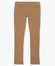 pantalon homme 5 poches coupe straight beige pantalons de costumeA095201_4