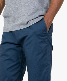 pantalon homme chino coupe slim bleu pantalons de costumeA095501_2