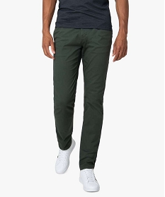 pantalon homme chino coupe slim vert pantalonsA095601_1
