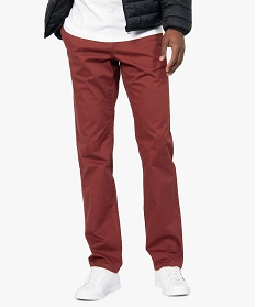 pantalon chino homme coupe regular rouge pantalons de costumeA095901_1