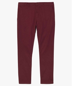 GEMO Pantalon homme grande taille chino en stretch coupe straignt Rouge