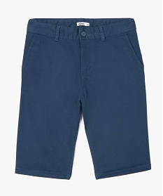 bermuda homme en toile extensible 5 poches coupe chino bleu shorts et bermudasA097801_1
