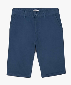 bermuda homme en toile extensible 5 poches coupe chino bleu shorts et bermudasA097801_2