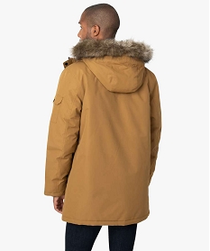 parka homme matelassee a capuche avec bord fantaisie amovible orange manteaux et blousonsA103401_3