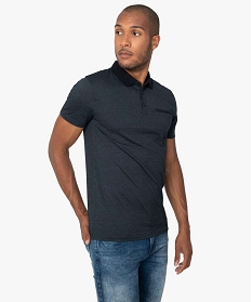 polo homme a manches courtes a fines rayures noir polosA105201_1