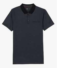 polo homme a manches courtes a fines rayures noir polosA105201_4