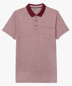 polo homme a manches courtes a fines rayures rougeA105301_4