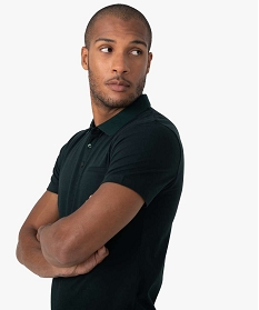 polo homme a manches courtes a fines rayures noirA105401_2
