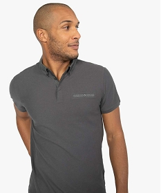 polo homme avec col chemise contrastant grisA105801_2
