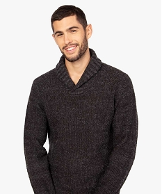pull homme a col chale contenant du polyester recycle grisA108101_2