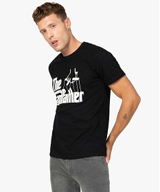 tee-shirt homme a manches courtes avec large motif - the godfather noirA113501_1