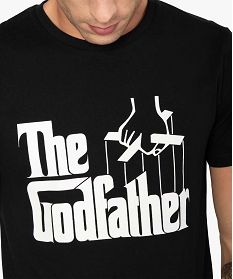 tee-shirt homme a manches courtes avec large motif - the godfather noirA113501_2