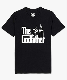 tee-shirt homme a manches courtes avec large motif - the godfather noirA113501_4