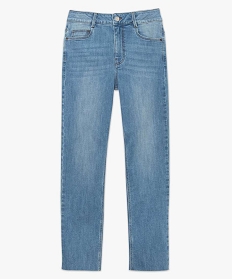 jean femme regular taille haute a bords francs gris pantalons jeans et leggingsA117701_4