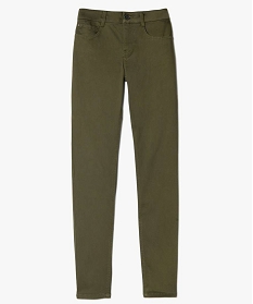 pantalon femme coupe slim en toile extensible vert pantalonsA119601_1