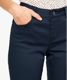 pantalon femme coupe slim en toile extensible bleu pantalonsA119801_2