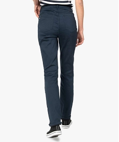 pantalon femme coupe regular en stretch bleuA120401_3