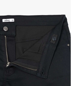 pantalon femme grande taille coupe slim en toile extensible noir pantalons et jeansA121801_2
