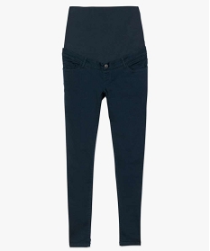 jean de grossesse coupe slim avec bandeau elastique bleu pantalons jeans et leggingsA122401_4