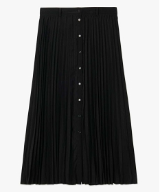 jupe femme longue plissee et boutonnee noir jupesA125001_4