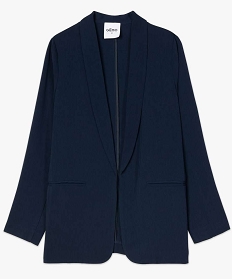 veste femme sans fermeture avec grand col bleu vestesA125301_4