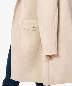 veste femme longue avec finitions bord-franc beige vestesA126201_2