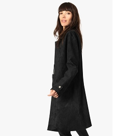 veste femme longue avec finitions bord-franc noir vestesA126301_1