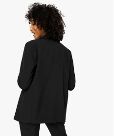 veste femme unie coupe droite noir vestesA126401_3