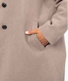 manteau femme fermeture 2 boutons brun vestes et manteauxA127601_2