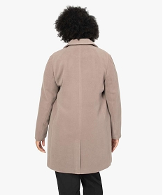 manteau femme fermeture 2 boutons brun vestes et manteauxA127601_3