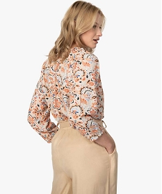 blouse femme imprimee avec manches 34 elastiquees imprime blousesA130501_3