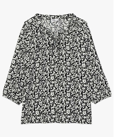 blouse femme imprimee avec manches 34 elastiquees imprime blousesA130801_4