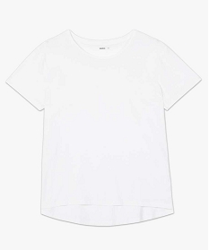tee-shirt femme a manches courtes avec dos plus long blanc t-shirts manches courtesA150001_4