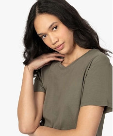 tee-shirt femme a manches courtes avec dos plus long vertA150101_2
