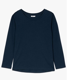 tee-shirt a manches longues et col rond femme navy t-shirts manches longuesA156501_4